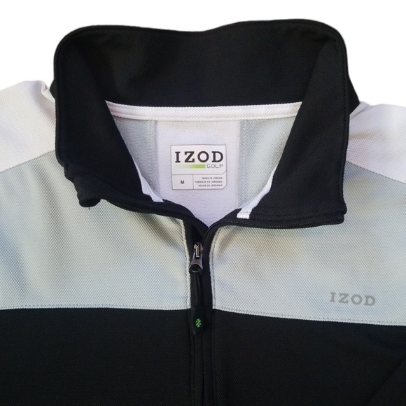Izod Men's Lightweight Colorblock Pullover Quarter Zip Sz. M - Picture 3 of 11